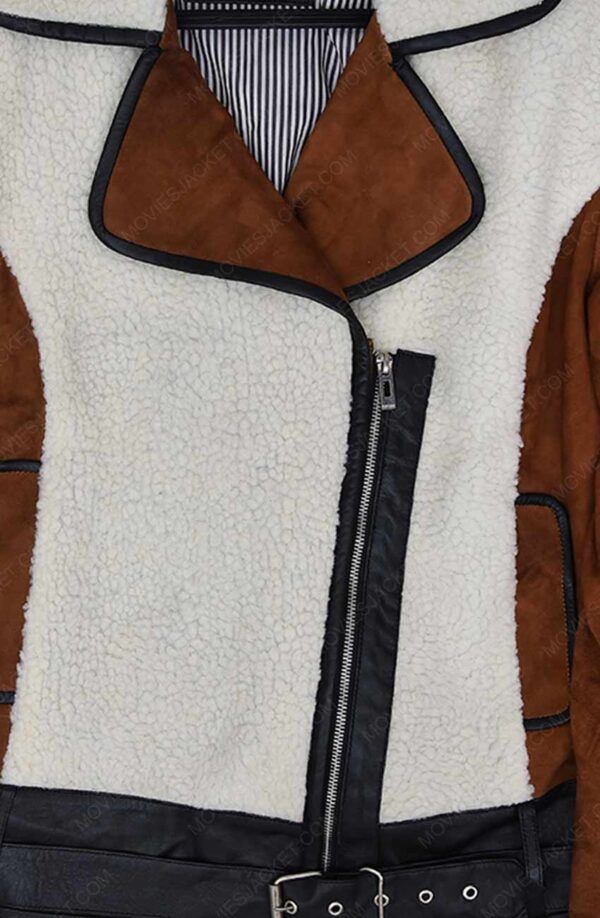 Women Half Shearling And Suede Jacket