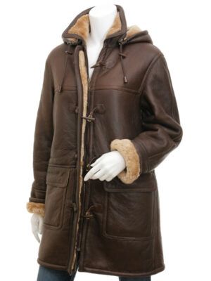 Womens Brown Sheepskin Coat
