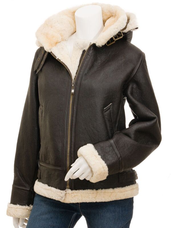 Women's Brown Sheepskin Leather Jacket