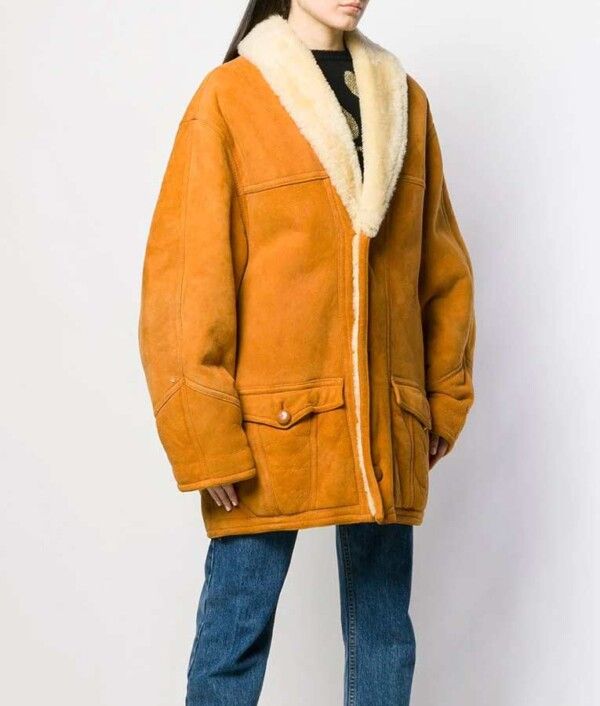Scarlett Mid-Length Shearling Coat
