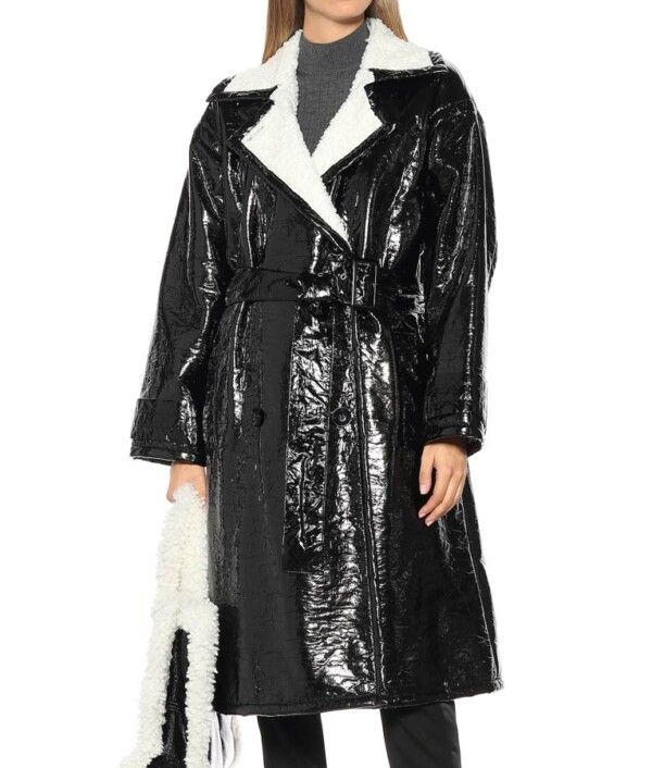 Alexis Carrington Coat | Dynasty Season 3 Leather Coat