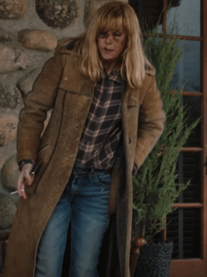 Yellowstone S02 Beth Dutton Leather Brown Coat